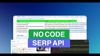 Scraping SERP API with Google Sheets (No Code)