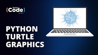 Python Turtle Graphics | Python Turtle COVID VIRUS Simulation | #Shorts | SimpliCode