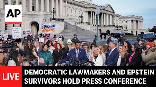 LIVE: Democrats and Epstein survivors speak ahead of Pam Bondi hearing