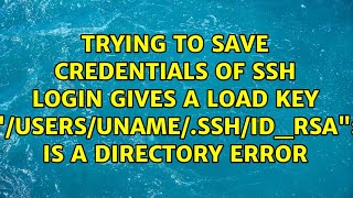 Is a directory error
