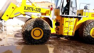 Block -handler equipment ,forklift loader using in COLODIA quarry