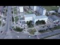 4k by drone camera 4k fly relaxing city rustavi