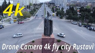 4k By Drone Camera 4k fly Relaxing city Rustavi