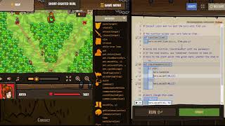 CodeCombat. Python solution. Short sighted burl