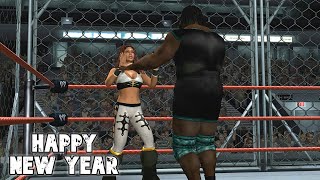 Mark Henry vs. Melina | New Year's  Rev | Steel Cage | Intergender | WWE Smackdown! vs. Raw