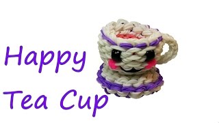 Happy Tea Cup Tutorial by feelinspiffy (Rainbow Loom)