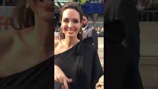 I Spoke With Angelina Jolie- celebrities surprising fans #shorts