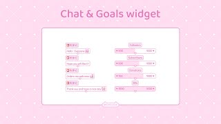 Pink beating heart - Chat and Goals Widget for Stream | Twitch/Facebook