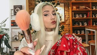 ASMR Eastern European Exchange Student Does Your Christmas Party Makeup (Roleplay, Accent)