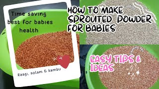 How to make Sprouted Ragi,Maize,Sorghum Powder #newmom #mom #healthyfood #baby #@Natchataradiaries