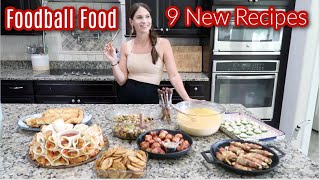 Game Day Food! 9 New Recipes, Easy Party Appetizers! A Fun Football Inspired Cook With Me