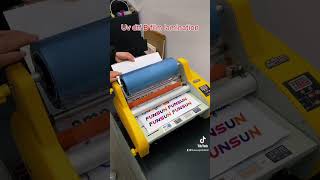 UV Sticker lamination process