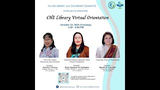 CHE Library Virtual Orientation 2021