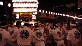 2012年貝塚ふとん太鼓担ぎ合い堀の町 fête du Osaka Futondaiko