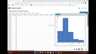 Creating a Histogram Using Statcrunch Example