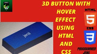 ANIMATED 3D BUTTON WITH HOVER EFFECT HTML AND CSS | WITH SOURCE CODE