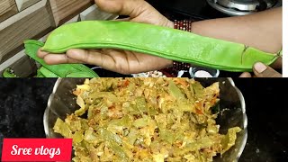 தம்பட்டை அவரை பொரியல் || thambattai avarai poriyal recipe || Sword beans || High protein avarai