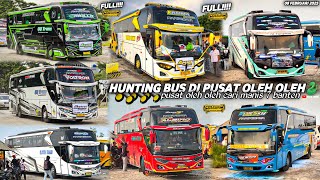 FULL BUS TELOLET BASURI🥳hunting bus di pusat oleh oleh CM7 banten‼️ada konvoi spesial trip anyer🤩