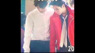 150122 Taemin finding his lost ring @ SMA with EXO Kai