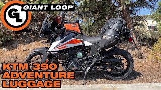 Test fitting KTM 390 Adventure Soft Luggage: Giant Loop Light Motorcycle Camping Setup