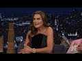 brooke shields thought she died after waking up next to bradley cooper in ambulance tonight show