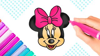 How to draw Minnie Mouse? كيفية رسم ميني ماوس؟ Cómo dibujar a Minnie Mouse?