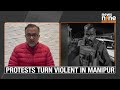 manipur crisis protest turns violent in kangpokpi sp injured news9