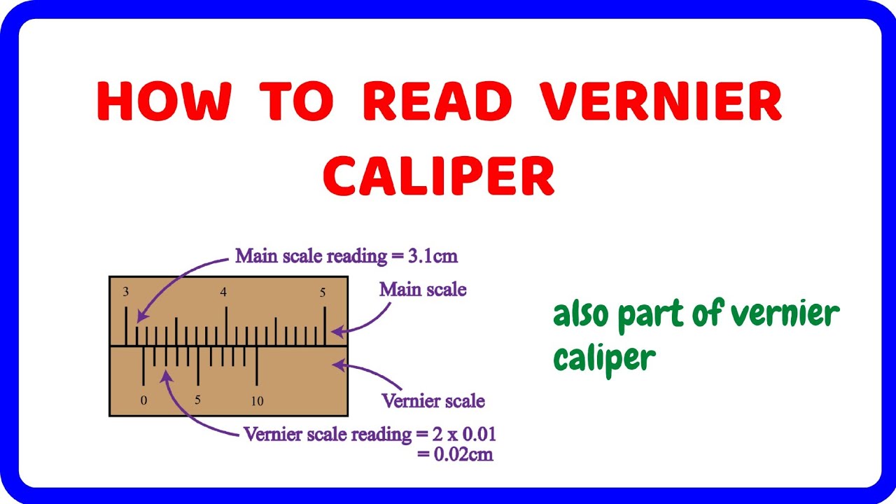 How To Read Vernier Caliper - YouTube