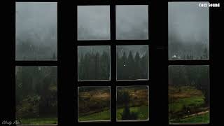 Rain On Window with Thunder SoundsㅣHeavy Rain for Sleep, Study and Relaxation  Cozy Sound