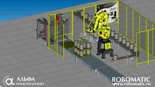 Симуляция работы промышленного робота FANUC в программе FANUC ROBOGUIDE