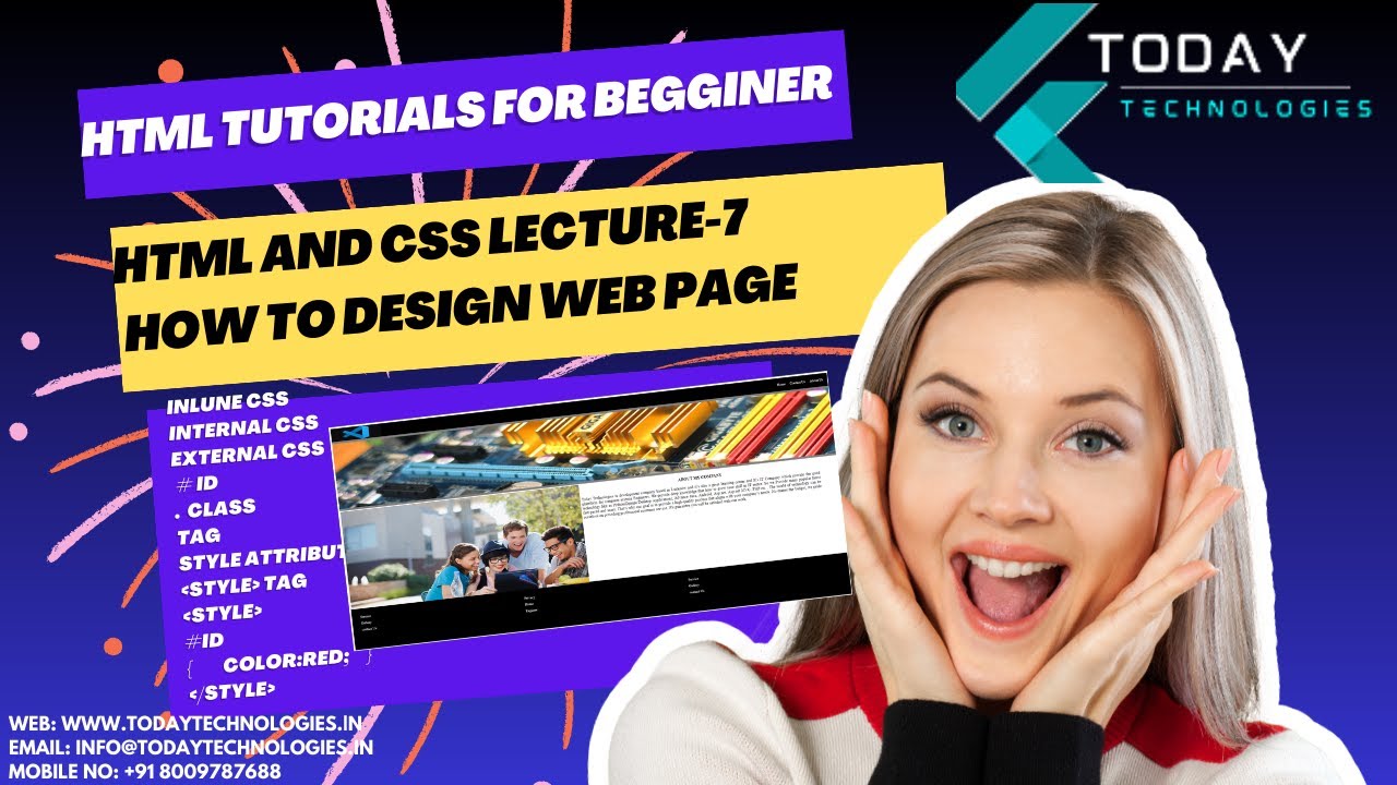 HTML Tutorials Beginner | CSS And HTML Tag, How To Design HTML Web Page ...