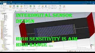 interdigital sensor simulations results with high sensitivity high range sensor in cst