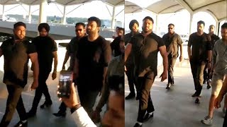 Watch Prabhas Macho Entry In His Own $wag At mumbai Airport With High Security