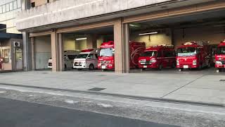 柏原羽曳野藤井寺消防組合消防本部の早朝、風景