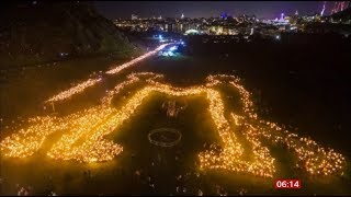 Hogmanay begins with 40k people in torch lit procession (Scotland) - BBC News - 31st December 2019