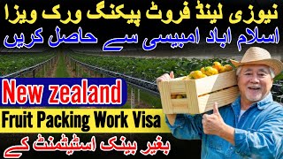 New Zealand Fruits Packing Work Permit Visa From Pakistan | New Zealand Work Visa 2025 | Job in NZ