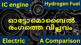 IC Engine, Electric Vehicle, Hydrogen Fuel Cell Malayalam | ഒരു താരതമ്യം  | What is Green Hydrogen?