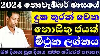 මිථුන ලග්නය නොවැම්බර් මාසයේ ලග්න පලාපල 2024 #isurulanka #dailyhoroscope #sinhalaastrology #november