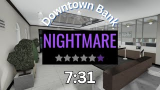 Notoriety Downtown Bank || Nightmare Solo Stealth World Record 7:31 (Glitchless)