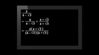 Rationalising the Denominator