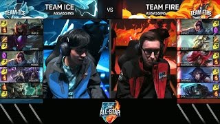 BJERGSEN and FAKER - Assassins Mode All Star 2016 - Team Ice vs Team Fire