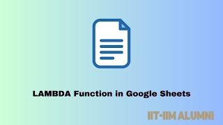 Google Sheets : LAMBDA Function