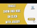 Toggle Show Hide On Click with jQuery [HowToCodeSchool.com]
