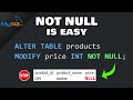 MySQL: NOT NULL constraint