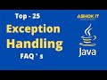 TOP 25 Java Exception Handling Interview Questions & Answers | Ashok IT