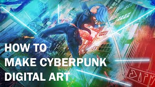 ⟡ Cyberpunk Digital Art [For Beginners] ⟡