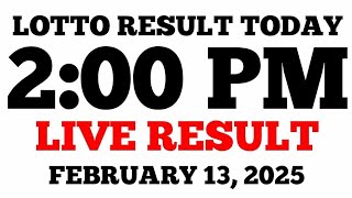 Lotto Result Today 2PM Draw February 13, 2025 PCSO LIVE Result