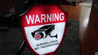 BNT Solar Security Sign, Surveillance No Trespassing Signs, Easy Mounting, Weather Resistant