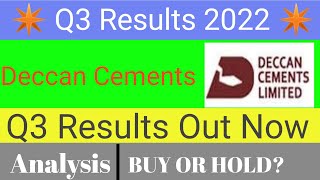 Deccan Cements Q3 results | Deccan Cements Share Price | Deccan Cements latest news
