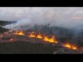 raw video aerials of kilauea lava fissure